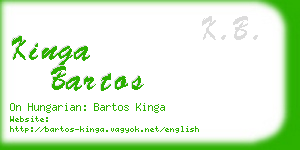 kinga bartos business card